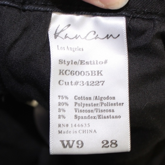 Kancan Woman’s High Rise Stretchy Black Distressed Jean Shorts - Size W9 - Picture 7 of 10